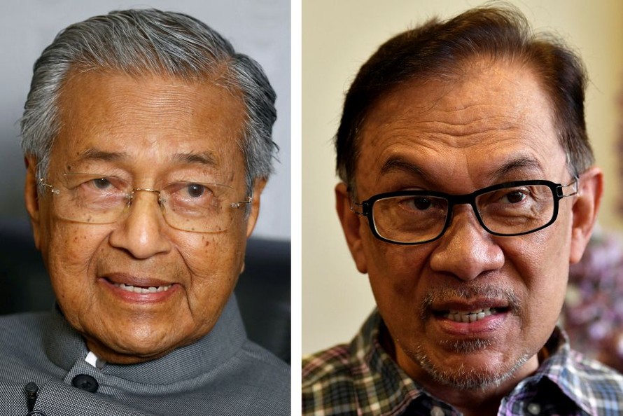 Ông Mahathir Mohamad (trái) và ông Anwar Ibrahim. Ảnh: The Star.