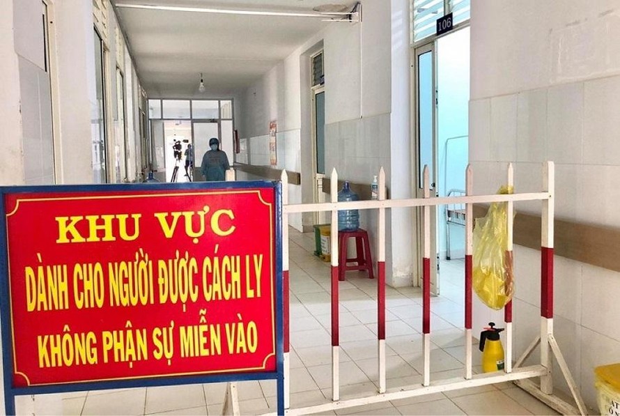 Khu cách ly tại cơ sở 2, Trung tâm Y tế huyện Bình Sơn nơi đang điều trị cho 6 ca mắc COVID-19 của Quảng Ngãi.