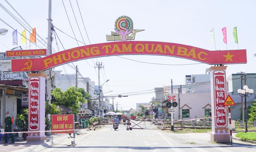 Giãn cách xã hội theo Chỉ thị 16 phường Tam Quan Bắc.