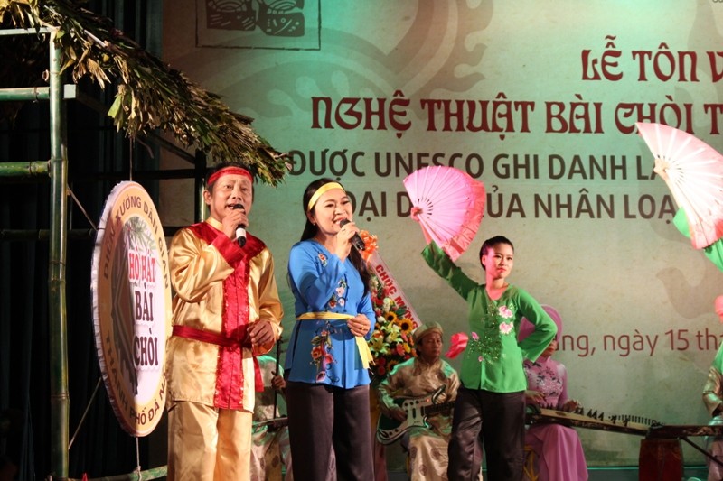 Đà Nẵng tổ chức Lễ tôn vinh Nghệ thuật Bài Chòi Trung bộ Việt Nam được UNESCO công nhận là “Di sản văn hóa phi vật thể đại diện của nhân loại”. Ảnh: Giang Thanh