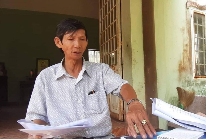 Ông Nguyễn Văn Côi, người dân khiếu nại chính quyền Đà Nẵng việc đền bù đất không thỏa đáng. Ảnh: Nguyễn Thành