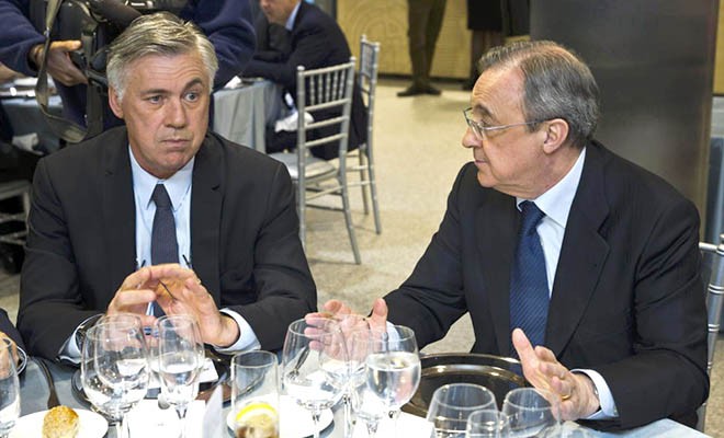 Ancelotti và Perez khi còn “mặn nồng”.