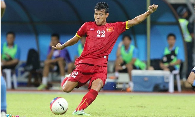 Thanh Hiền ghi bàn thắng duy nhất của trận đấu, giúp U23 Việt Nam có được trọn vẹn 3 điểm ở cuộc đọ sức với Lào. Ảnh: Zing.
