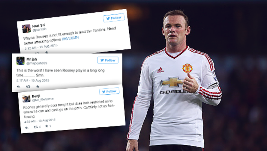 Sự thất vọng của các CĐV đối với Rooney.