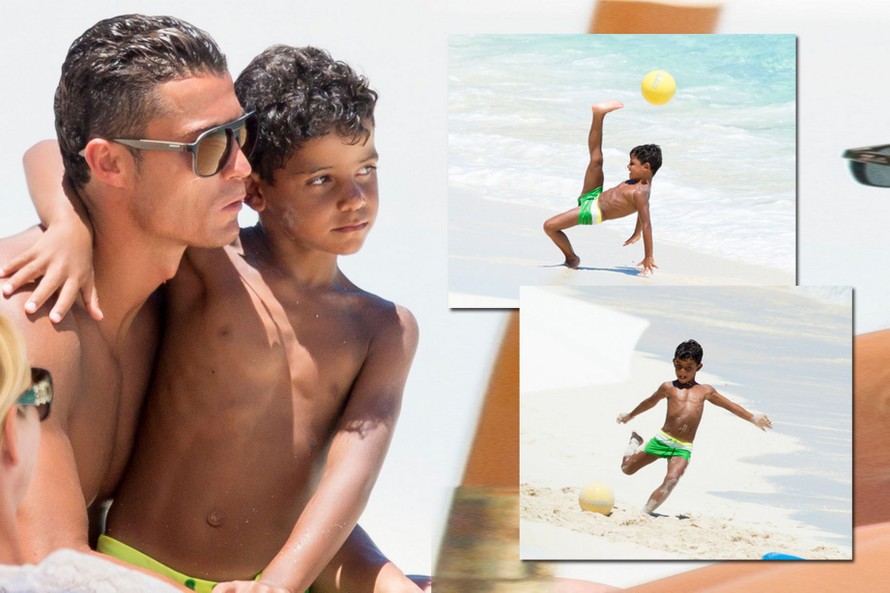 Ronaldo muốn cậu con trai Cristiano Ronaldo Jr. theo nghiệp quần đùi áo số.