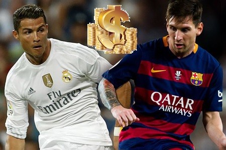 Messi ăn đứt Ronaldo về khoản kiếm tiền.