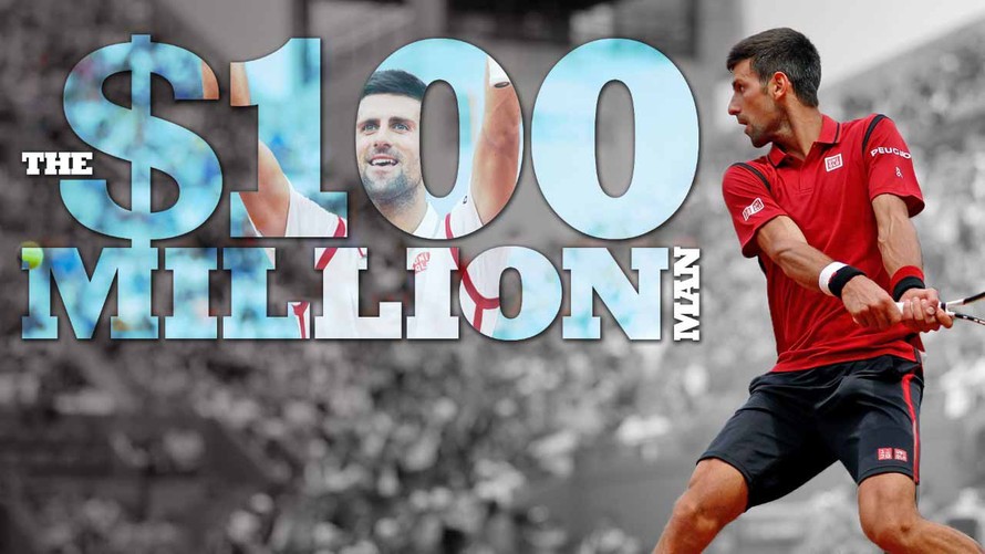 Djokovic cán mốc 100 triệu USD tiền thưởng.