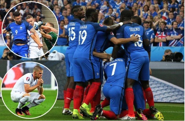 Niềm vui của Pháp khi hạ gục Iceland.