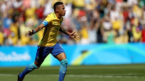Neymar lập kỷ lục ghi bàn nhanh nhất môn bóng đá nam Olympic.