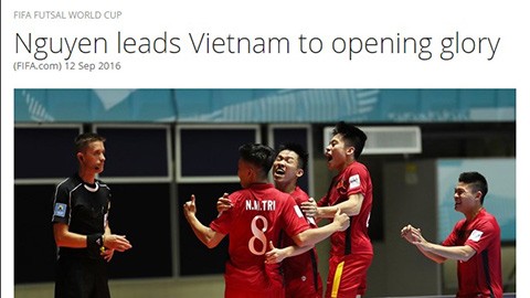 FIFA ấn tượng với chiến thắng lịch sử của Futsal Việt Nam.