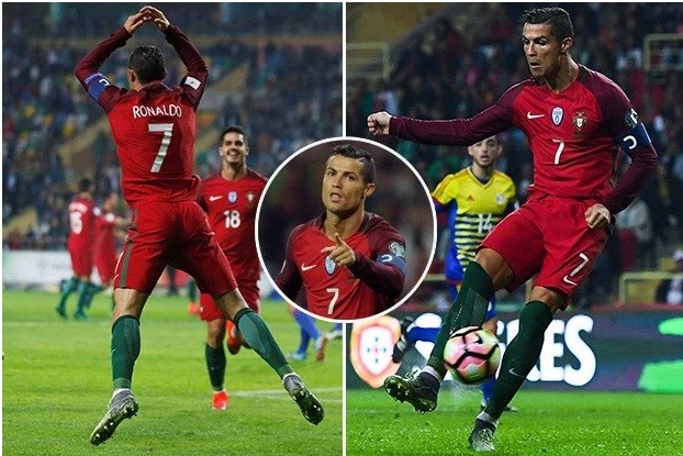 Ronaldo ghi 4 bàn vào lưới Andorra.