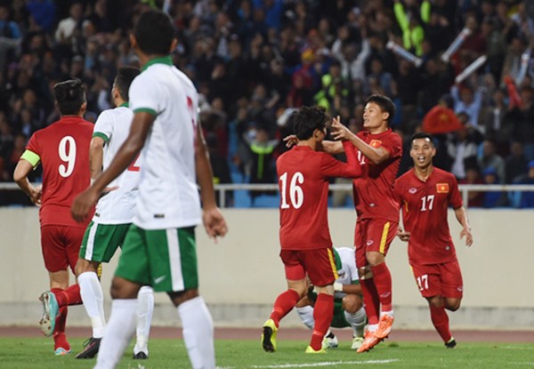 Tuyển Việt Nam đánh bại Indonesia với tỷ số 3-2. Ảnh: Vnexpress