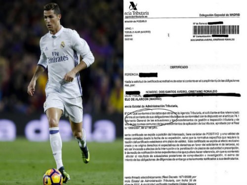 Thông báo của Gestifute về vụ trốn thuế của Ronaldo.