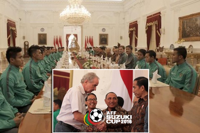 Tổng thống Joko Widodo mời ĐT Indonesia ăn trưa.