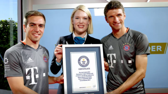 Bayern Munich được Guinness vinh danh nhờ thành tích ấn tượng trên sân nhà ở đấu trường Champions League.