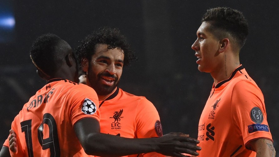Mohamed Salah, Roberto Firmino và Sadio Mane sở hữu phong độ ghi bàn ấn tượng ở Champions League mùa này.