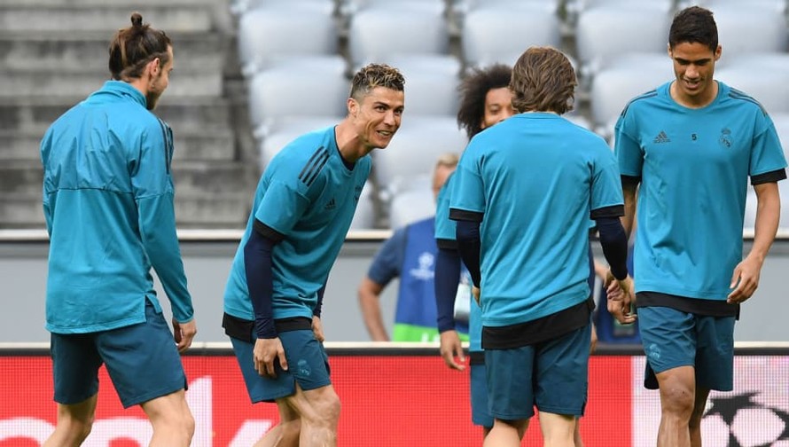 Ronaldo đã trở lại tập luyện cùng các đồng đội.
