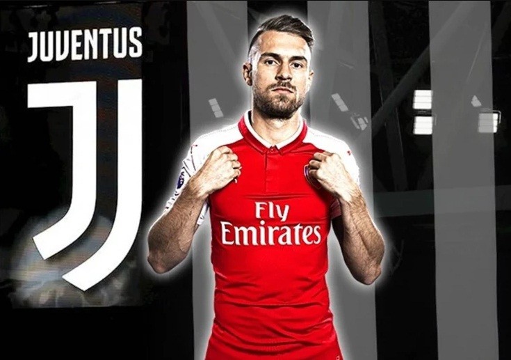 Aaron Ramsey trên đường gia nhập Juventus.