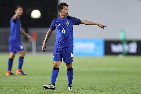 Tiền vệ Sarach Yooyen của đội tuyển Thái Lan.