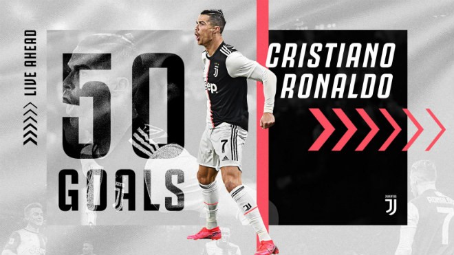 Cristiano Ronaldo cán mốc 50 bàn cho Juventus.