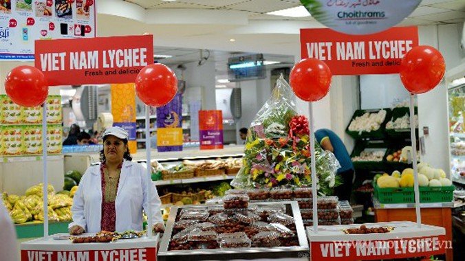 Trái vải tươi Việt Nam đã có mặt tại Hệ thống siêu Choithrams (Dubai).