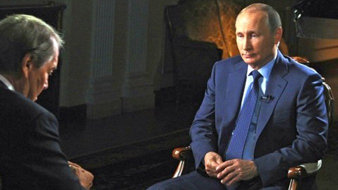 Tổng thống Nga Putin trả lời phỏng vấn trên kênh truyền hình Mỹ PBS. (Ảnh Kremlin.ru)
