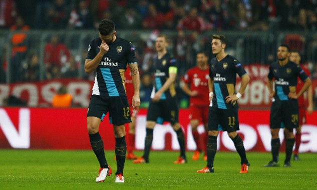 Buổi tối ác mộng với Arsenal trên đất Đức. Ảnh: Reuters.