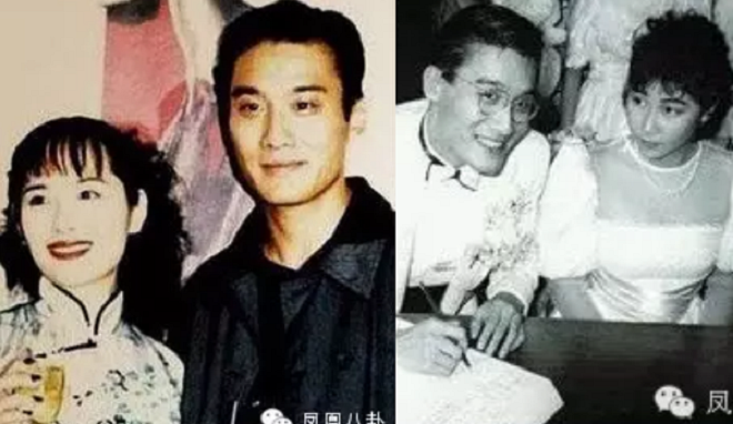 Lương Gia Huy trong ngày cưới với Giang Gia Niên năm 1987.