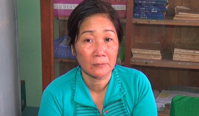 Chân dung nữ ô sin Nguyễn Thị Oanh tại cơ quan công an.