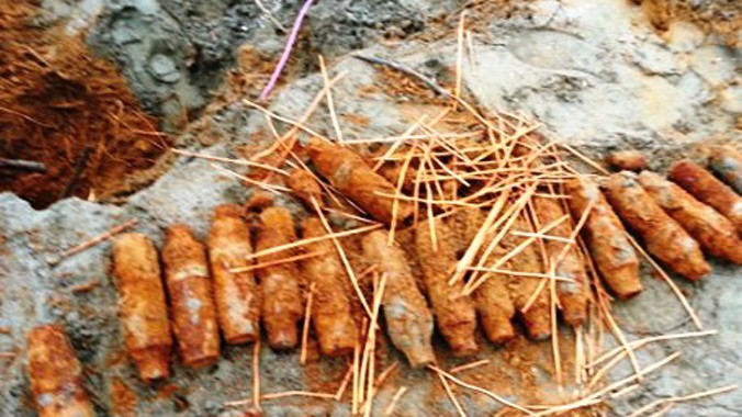 Những năm gần đây, người dân ở Quảng Bình phát hiện nhiều bom, đạn chưa nổ còn sót lại sau chiến tranh (Ảnh minh họa).