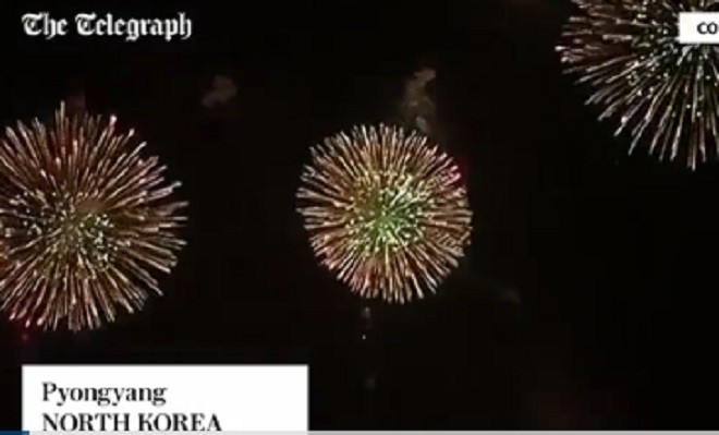 Triều Tiên bắn pháo hoa hoành tráng mừng năm mới
