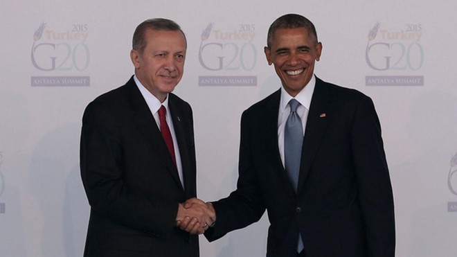 Tổng thống Thổ Nhĩ Kỳ Tayyip Erdogan (trái) và Tổng thống Mỹ Barack Obama. Ảnh: Getty