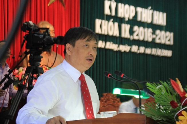 Ông Đặng Việt Dũng tại một kỳ họp của HĐND thành phố Đà Nẵng. 