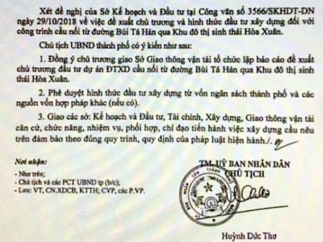 Văn bản của UBND thành phố Đà Nẵng bị làm giả để đẩy giá đất. 