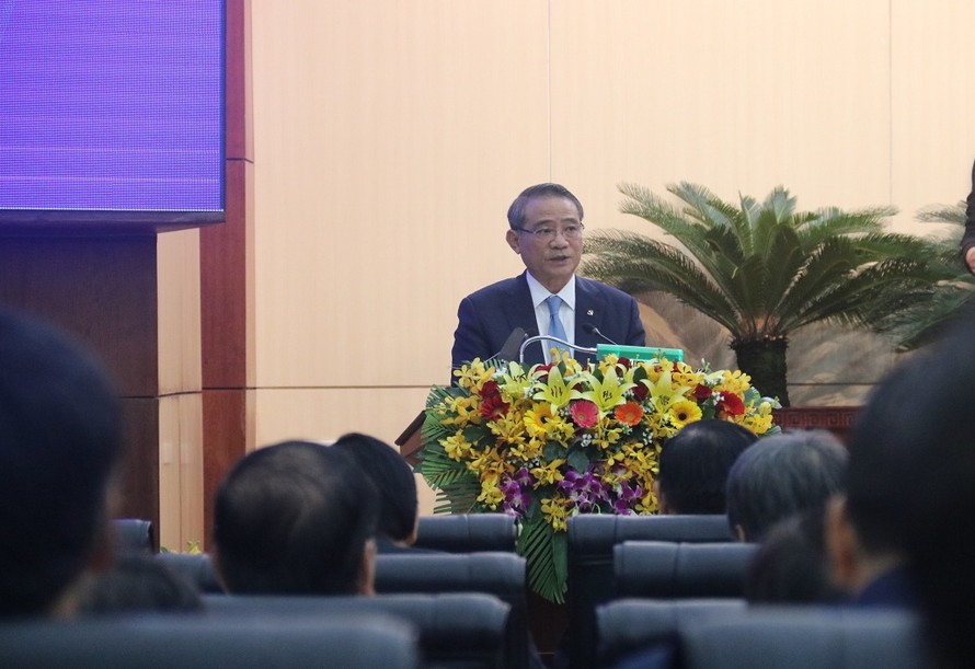 Bí thư Thành ủy Đà Nẵng Trương Quang Nghĩa phát biểu tại kỳ họp thứ 9, HĐND thành phố Đà Nẵng khóa IX. 