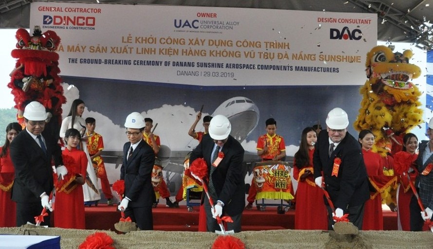 Tập đoàn Universal Alloy Corporation (UAC, Hoa Kỳ) chính thức khởi công xây dựng nhà máy sản xuất linh kiện hàng không vũ trụ tại Đà Nẵng