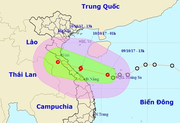 Áp thấp nhiệt đới có thể vào Hà Tĩnh-Quảng Bình, gây mưa lớn