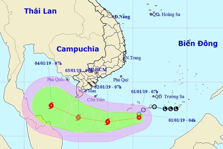 Áp thấp nhiệt đới đới khả năng mạnh thành bão số 1 trên biển Đông năm 2019