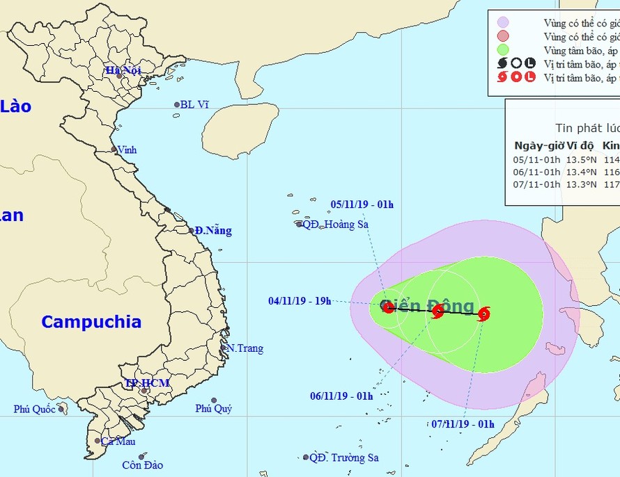 Áp thấp nhiệt đới có khả năng mạnh lên thành bão trên biển Đông trong thời gian tới