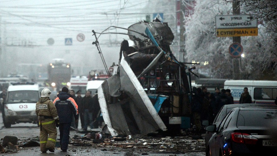 Hiện trường vụ đánh bom ở Volvograd cuối tháng 12