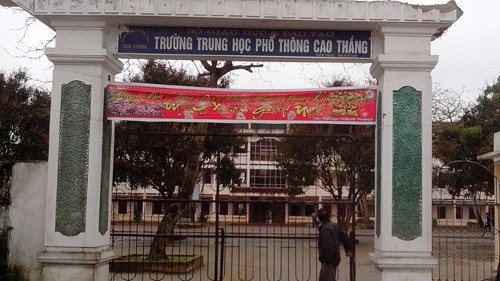 Trường THPT nơi thầy Tú công tác. Ảnh: Văn Quốc