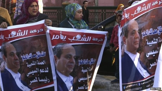 Ông Adbel Fattah el-Sisi rất được lòng dân nước này. Ảnh: BBC