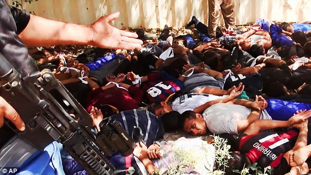 Các binh sỹ Iraq trước giờ bị hành quyết