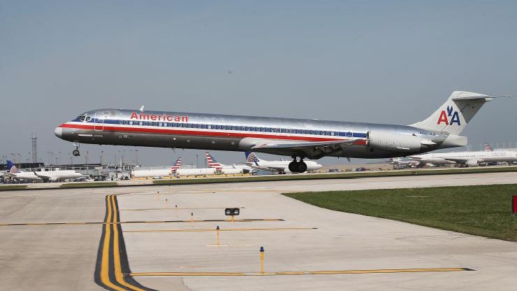 Một chiếc máy bay của hãng hàng không American Airlines