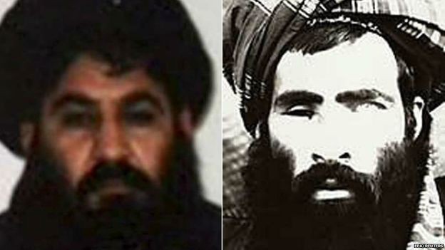 Tân thủ lĩnh Mulla Akhtar Mansour (trái) và cựu thủ lĩnh chột mắt Mullah Omar đã bị tiêu diệt