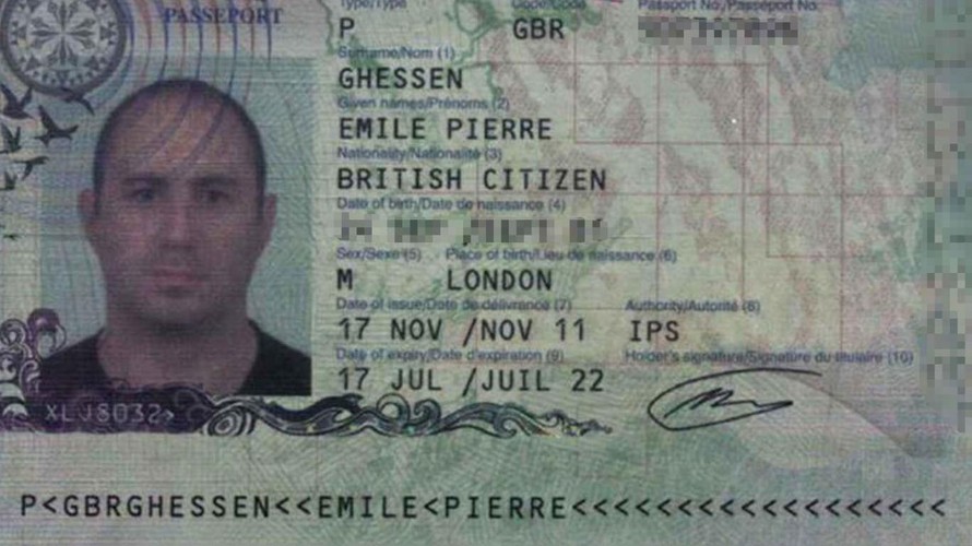 Tấm hộ chiếu của phóng viên Emile Pierre Ghessen 