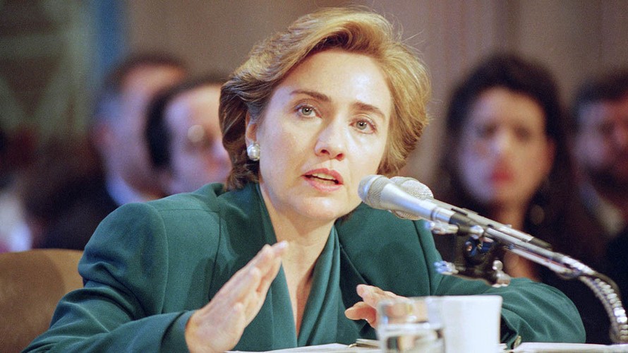 Bà Hillary Clinton vào năm 1993