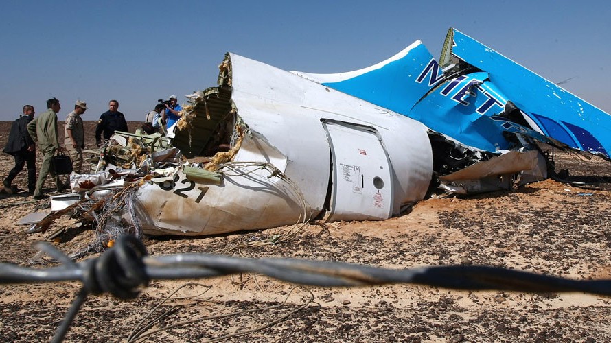 Xác chiếc máy bay Metrojet ở Sinai