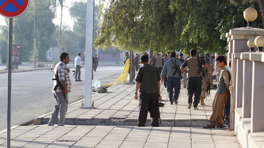 Lực lượng an ninh tại Kirkuk, Iraq.