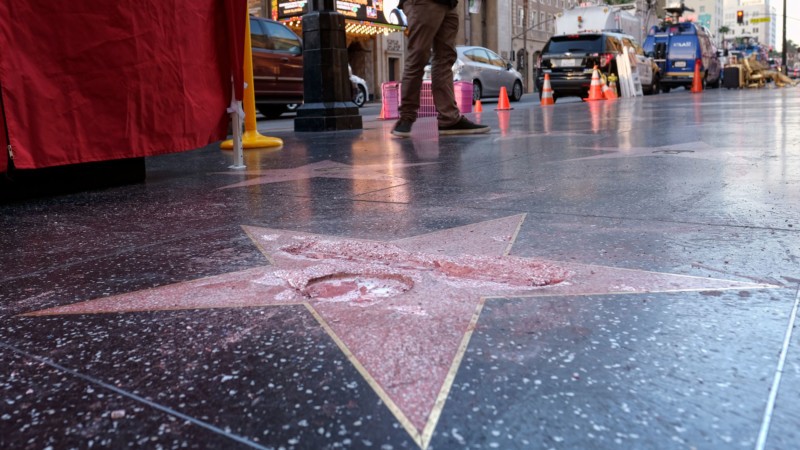 Ngôi sao mang tên Donald Trump trên Đại lộ Danh vọng Hollywood ở Los Angeles, California, Mỹ